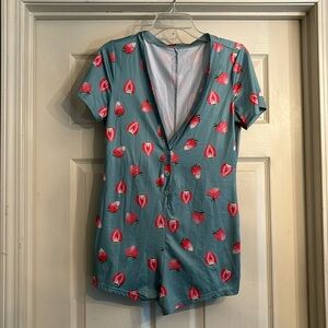 Sexy Strawberry Sleep Romper